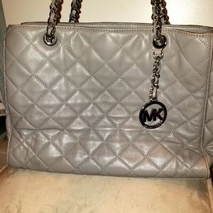 100% Authentic- Michael Kors Light grey Bag